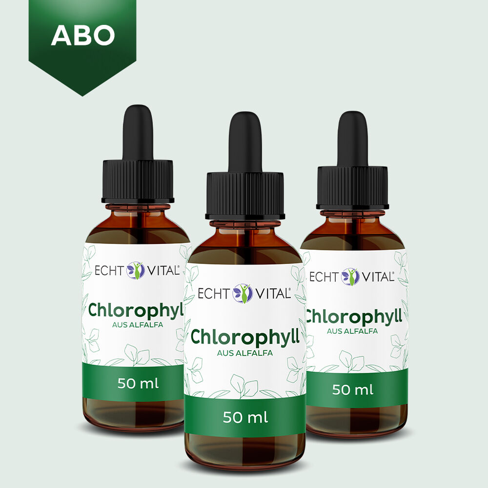 Chlorophyll Tropfen aus Alfalfa - Abo
