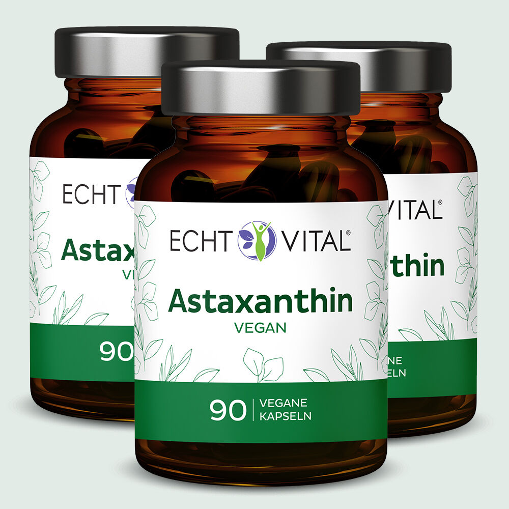Astaxanthin vegan - 3 Gläser mit je 90 Kapseln