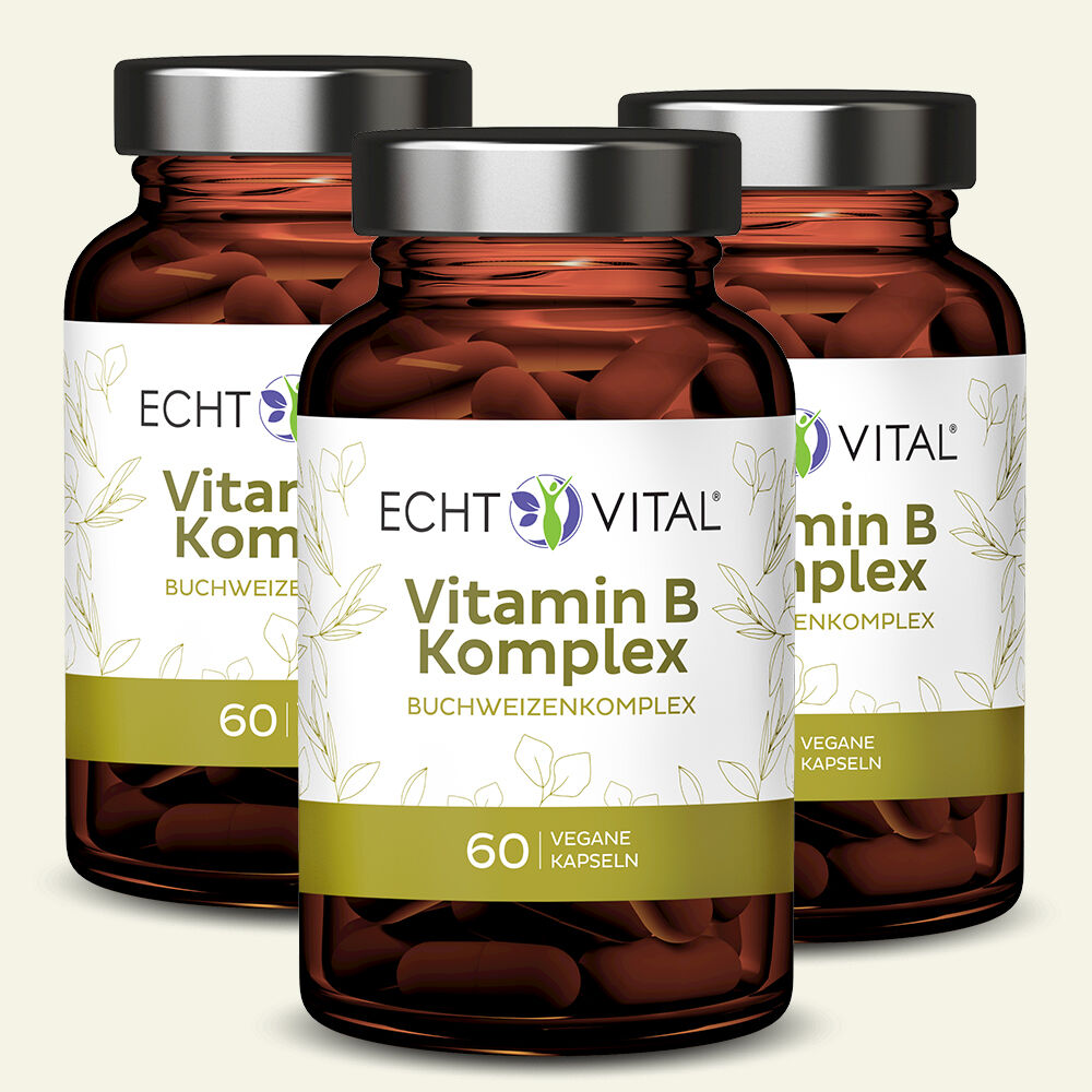 Vitamin B Komplex - 3 Gläser mit je 60 Kapseln