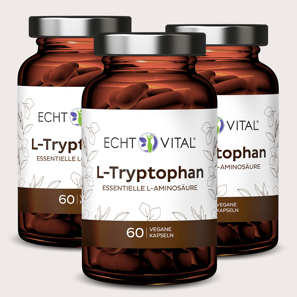 L-Tryptophan - 3 Gläser mit je 60 Kapseln