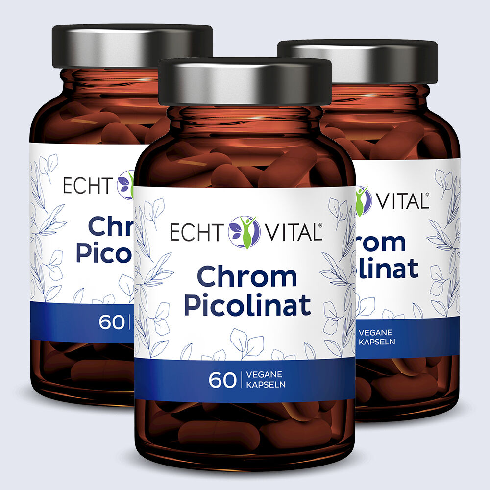 Chrom Picolinat - 3 Gläser mit je 60 Kapseln