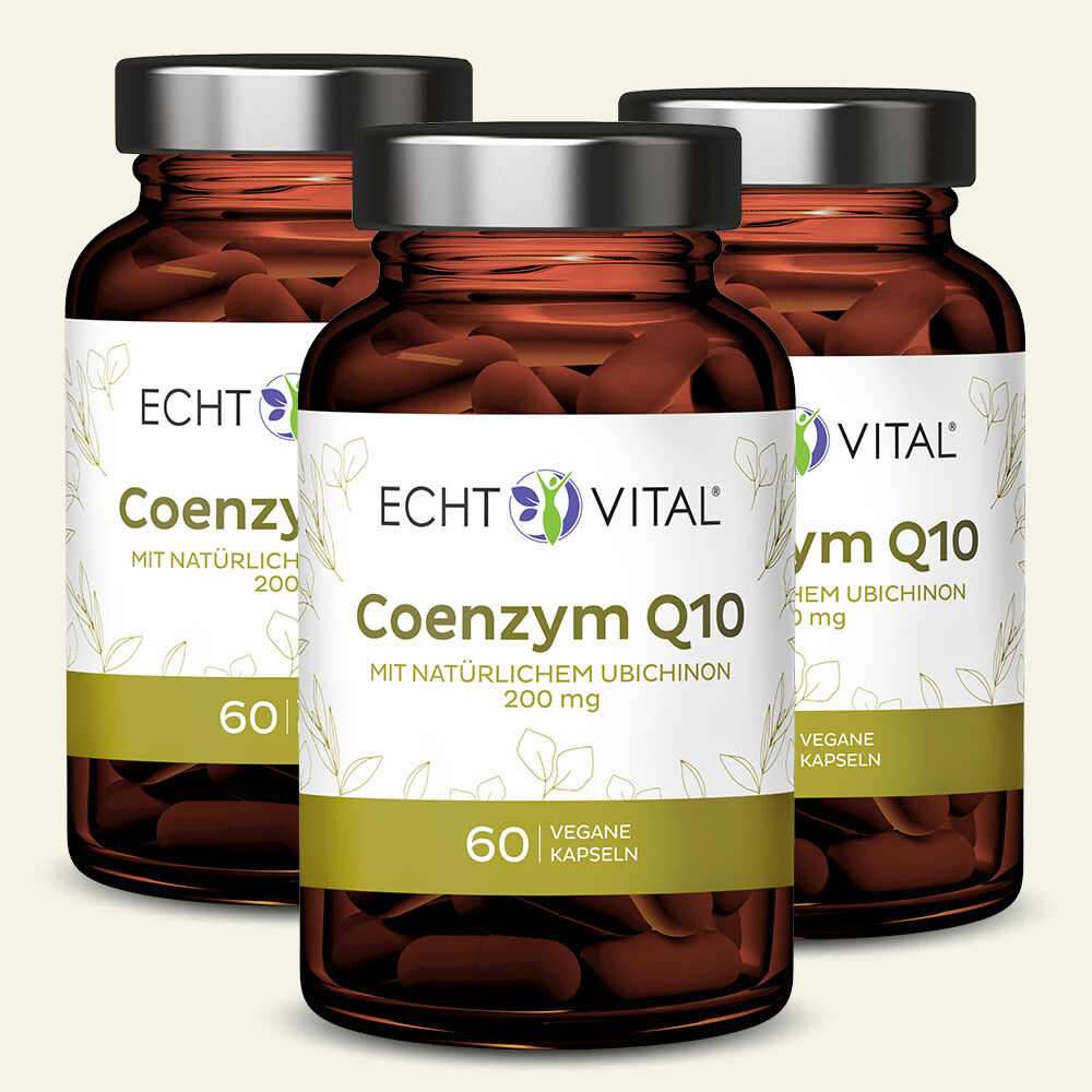 Coenzym Q10 - 3 Gläser mit je 60 Kapseln