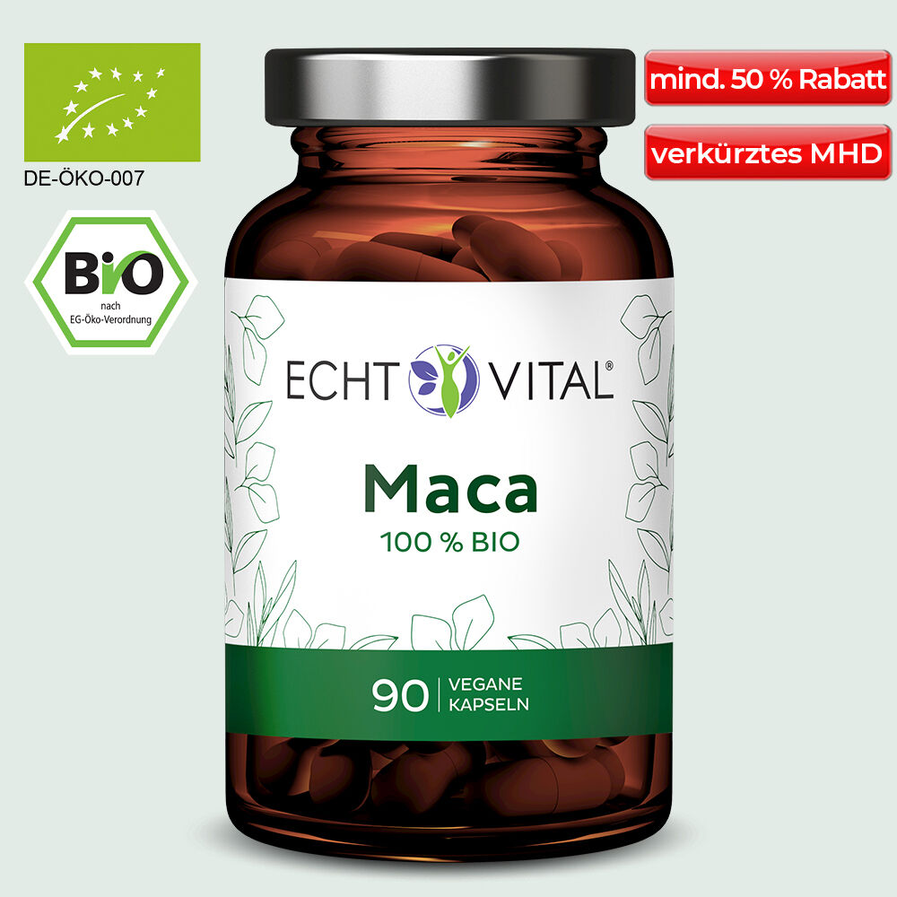 Bio Maca -  1 Glas mit 90 Kapseln