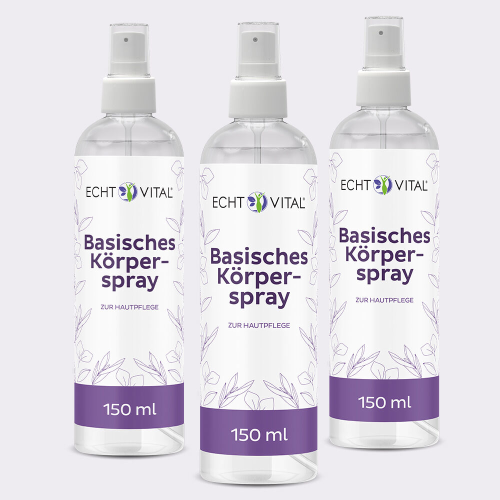 Basisches Körperspray - 3 Sprayflaschen mit je 150 ml